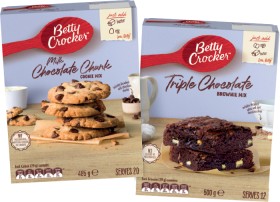 Betty-Crocker-Brownie-Cake-or-Cookie-Mix-450-540g-Selected-Varieties on sale