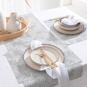 Palme-Grey-Table-Linen-by-Essentials on sale