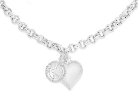Sterling-Silver-Puff-Heart-Cubic-Zirconia-Tree-of-Life-Necklet on sale