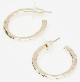 Piper-Hammered-Hoops-in-Gold on sale
