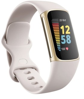 Fitbit-Charge-5-in-Lunar-White on sale