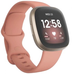 Fitbit-Versa-3-in-Pink-Clay-and-Soft-Gold on sale