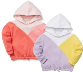 K-D-Kids-Hooded-Sweats-Pastel-Lilac-or-Coral on sale
