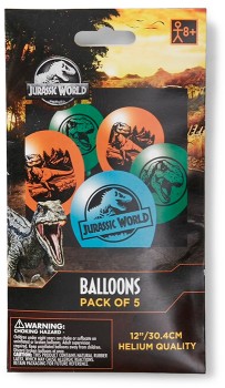 Jurassic-World-5-Pack-12-Inch-Latex-Balloons on sale