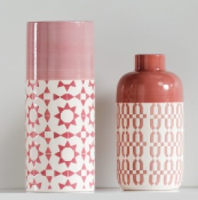 NEW-Ombre-Home-Palm-Springs-Printed-Ceramic-Vase on sale
