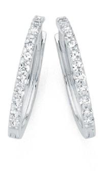Sterling-Silver-CZ-Thin-Claw-Set-Hoop-Earrings on sale