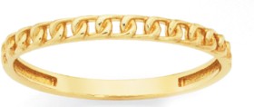 9ct-Gold-Fine-Curb-Stacker-Ring on sale