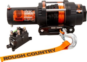 Rough-Country-3000LBS-Electric-ATV-Recovery-Winch-With-Synthetic-Rope on sale