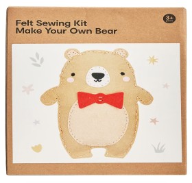 NEW-12-Piece-Felt-Sewing-Kit-Make-Your-Own-Bear on sale