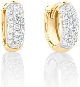 Mini-Hoops-with-025-Carat-TW-of-Diamonds-in-10kt-Yellow-Gold on sale