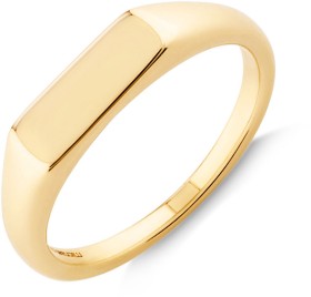Rectangular-Signet-Ring-in-10kt-Yellow-Gold on sale