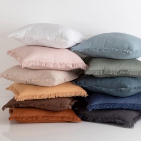 Sahara-Linen-Fringed-Square-Cushion-by-MUSE on sale