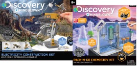 Discovery-Mindblown-Electricity-Construction-Set-or-Pack-N-Go-Chemistry-Kit on sale