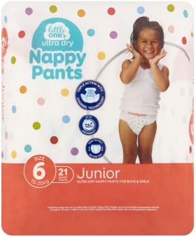 Little-Ones-Ultra-Dry-Nappy-Pants-21-Pack on sale