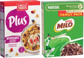 Uncle-Tobys-Plus-705g-820g-or-Nestl-Milo-Cereal-700g on sale