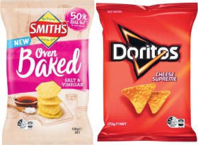 Doritos-Corn-Chips-150g-170g-or-Smiths-Baked-Snacks-130g on sale