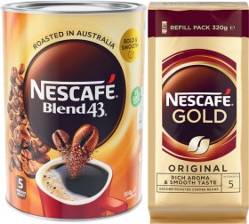 Nescaf-Blend-43-500g-or-Gold-Soft-Pack-320g on sale