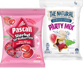 Cadbury-Pascall-or-The-Natural-Confectionery-Co-Bag-150-350g-Selected-Varieties on sale
