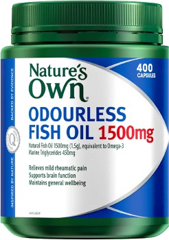 Natures-Own-Odourless-Fish-Oil-1500mg-400-Caps on sale