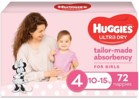 Huggies-Ultra-Dry-Nappies-Girl-Size-4-10-15kg-72-Pack on sale