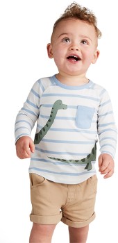 Dymples-Novelty-Stripe-Tee-Chino-Shorts on sale