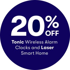 20-off-Tonic-Wireless-Alarm-Clocks-and-Laser-Smart-Home on sale