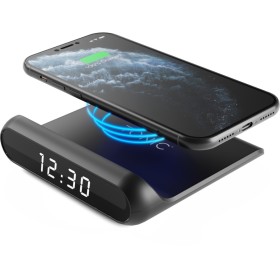 NEW-Tonic-Slim-Alarm-Clock-10W-Wireless-Phone-Charger on sale