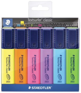 Staedtler+Textsurfer+Classic+Highlighters+6+Pack