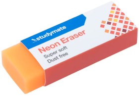 Studymate-Neon-Eraser-Orange on sale