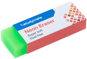 Studymate-Neon-Eraser-Green on sale