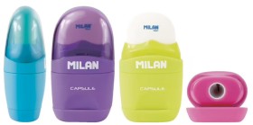 Milan+Capsule+Sharpener+and+Eraser