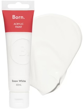 Born-Acrylic-Paint-60mL-Snow-White on sale