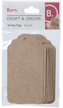 Born-Swing-Tags-20-Pack-Kraft on sale