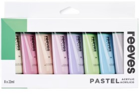 Reeves+Acrylic+Paint+22mL+8+Pack+Pastel