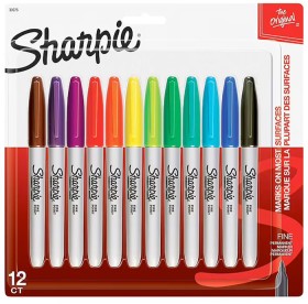 Sharpie+Fine+Permanent+Markers+Assorted+12+Pack