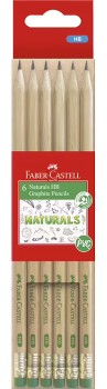 Faber-Castell+Naturals+HB+Graphite+Pencils+6+Pack