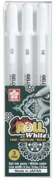 Sakura-Gelly-Roll-Pens-3-Pack-White-Ink on sale