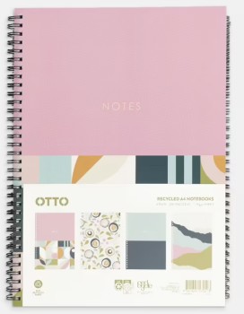 Otto+Recycled+Spiral+Notebooks+4+Pack