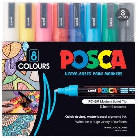 POSCA+PC+5M+Paint+Marker+Assorted+8+Pack