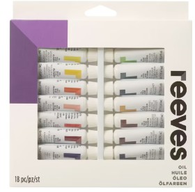 Reeves+Oil+Colour+Paint+Set+12mL+18+Pack