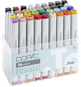 Copic+Original+Dual+Nib+Marker+Assorted+Colours+36+Pack