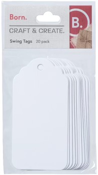 Born-Swing-Tags-20-Pack-White on sale