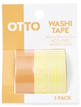 Otto+Washi+Tape+Yellow+3+Pack