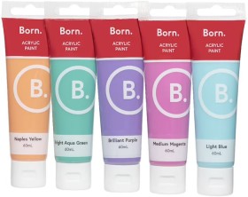 Born+Acrylic+Paints+60mL+5+Pack