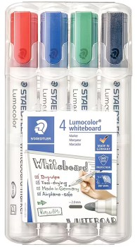 Staedtler-Lumocolor-Whiteboard-Markers-Bullet-4-Pack on sale