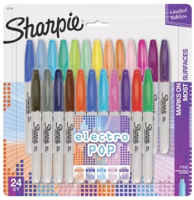Sharpie-Fine-Permanent-Markers-Electro-Pop-24-Pack on sale