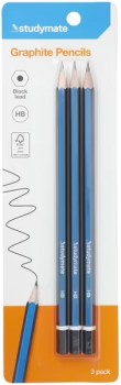 Studymate-Graphite-Pencils-HB-3-Pack on sale