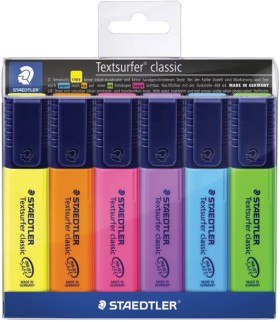 Staedtler+Textsurfer+Classic+Highlighters+Assorted+6+Pack