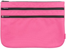 Studymate-Pencil-Case-3-Zips-Pink on sale