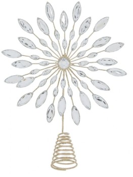 Myer+Giftorium+Luxe+Faux+Gems+and+Glitter+Snowflake+Tree+Topper+in+Champagne